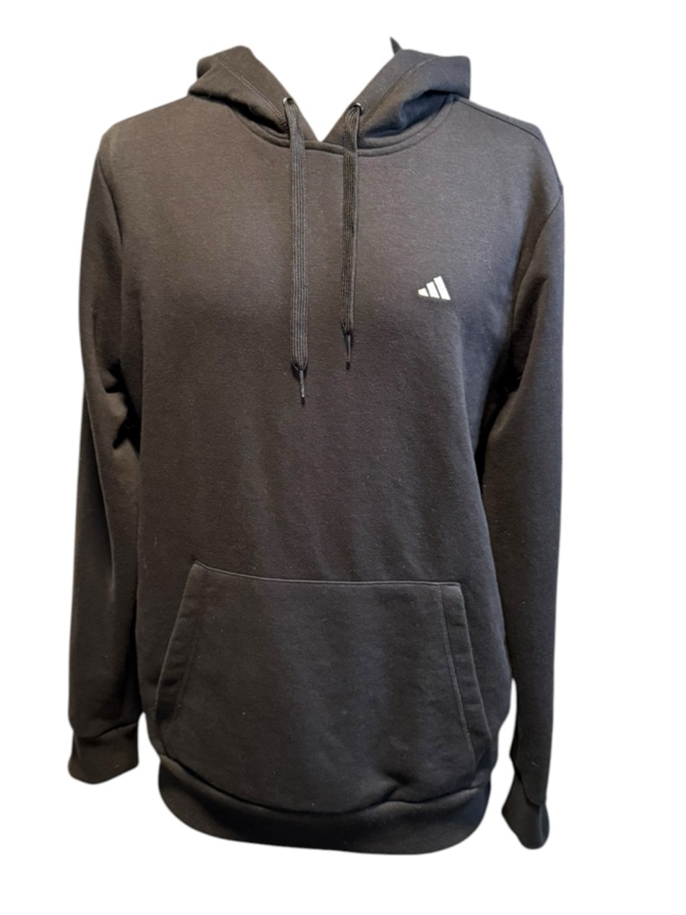 Adidas Essentials Pullover Hoodie Mens Medium Black Athletic Sweatshirt